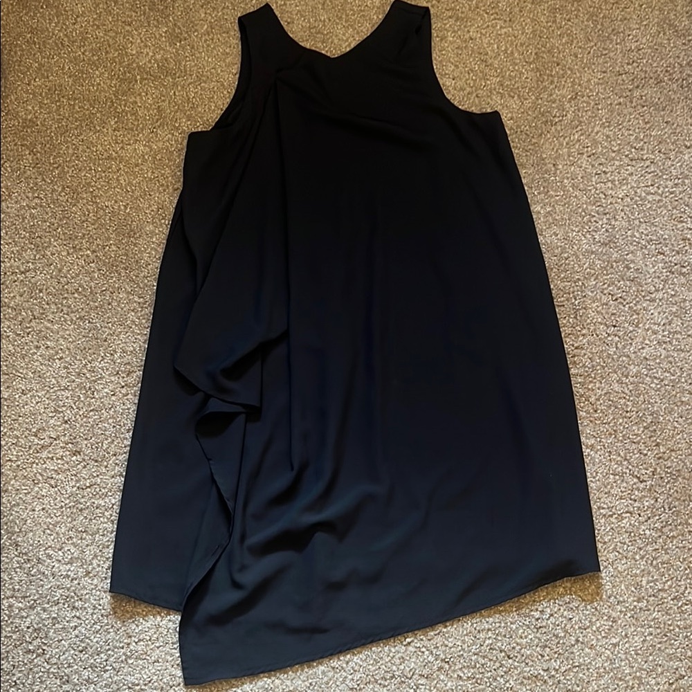 F. Modern Elegant Black Sleeveless Dress‎